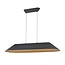 Fantasia FONIC LED pendant light, 109 cm wide, dark grey/light grey felt, dimmable, 2700K warm white