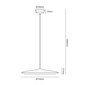Fantasia ELYSIUM LED Pendelleuchte, Ø75 cm, schwarzes Aluminium, dimmbar, 2700K warmweißes Licht