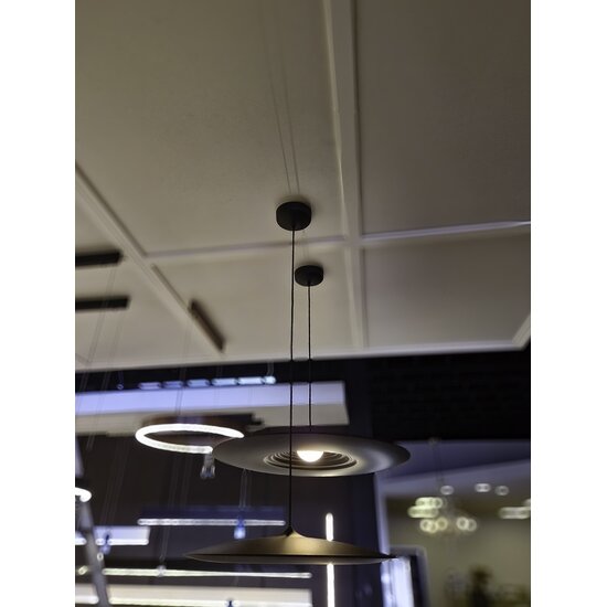 Fantasia ELYSIUM LED pendant light, Ø75 cm, black aluminium, dimmable, 2700K warm white light