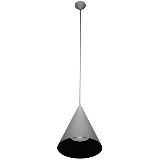 Fantasia MIRAGO pendant light, Ø350mm, grey/black, for 1x E27 bulb max 60W, 220-240V, IP20