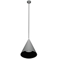 Fantasia MIRAGO pendant light, Ø350mm, grey/black, for 1x E27 bulb max 60W, 220-240V, IP20