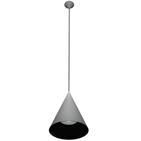 Fantasia MIRAGO pendant light, Ø350mm, grey/black, for 1x E27 bulb max 60W, 220-240V, IP20