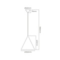 Fantasia MIRAGO pendant light, Ø350mm, grey/black, for 1x E27 bulb max 60W, 220-240V, IP20