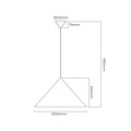 Fantasia MIRAGO E27 hanglamp, Ø55 cm, grijs / zwart, geschikt voor E27 lamp tot 60 watt
