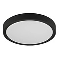 Fantasia QIJO plafonnier rond noir avec LED SMD, 2300 lumens, 17,5W, 3000K blanc chaud, IP65