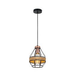 JOTI pendant light E27 Ø18cm black and copper