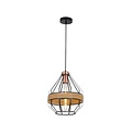 Fantasia JOTI pendant light with E27 fitting (max. 60W, bulb not included), steel, black with copper, Ø26 x 28cm, IP20.