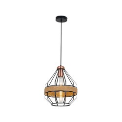 JOTI pendant light 1x E27 Ø26cm black/copper