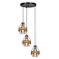 Fantasia JOTI pendant light, 3x E27 fitting max 60W, steel, black and copper, 1200 x 430 mm, IP20