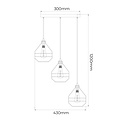 Fantasia JOTI Pendelleuchte, 3x E27 max. 60W, Stahl, schwarz und kupfer, 1200 x 430 mm, IP20