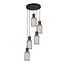 Fantasia BIZUM pendant light with 5x E27 socket, black with copper-coloured accents, 410 mm diameter