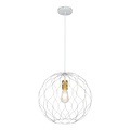 Fantasia ONDA pendant light with 1x E27 socket, white with brushed gold accents, 39 cm diameter