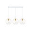 Fantasia ONDA pendant light with 3x E27 socket, white with brushed gold accents, 885 mm width