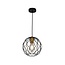 Fantasia ONDA pendant light with 1x E27 socket, black with brushed gold accents, 23 cm diameter