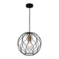 Fantasia ONDA pendant light with 1x E27 socket, black with brushed gold accents, 30 cm diameter