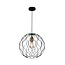 Fantasia ONDA hanglamp met 1x E27 fitting, zwart met geborsteld gouden accenten, diameter 39 cm