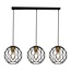Fantasia ONDA pendant light with 3x E27 fitting, steel, black and brushed gold, 1200 x 885 mm, IP20