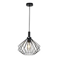 Fantasia Angulo pendant lamp 1x E27, black steel housing, diameter 300 mm, height 200 mm, IP20, 220-240V