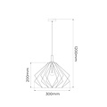 Fantasia Angulo Pendelleuchte 1x E27, schwarzes Stahlgehäuse, Durchmesser 300 mm, Höhe 200 mm, IP20, 220-240V