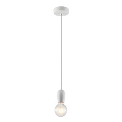 KOBAR white pendant lamp with E27 fitting, IP20