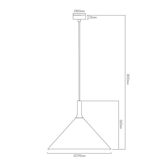 Fantasia KOTO pendant light, black / black / white, Ø295mm, E27 socket max. 60W, IP20, 220-240V