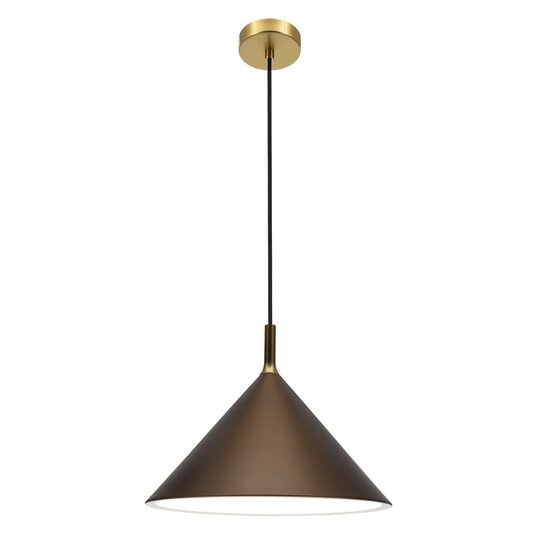 Fantasia KOTO pendant light with E27 socket, 395mm diameter, bronze, gold and white finish, IP20