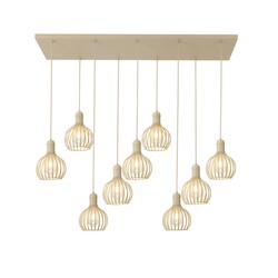 RAGA pendant light with 9x E27 fitting, beige, Deco collection