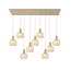 Fantasia RAGA pendant light from the Deco collection, with 9 light points and E27 fitting in beige. Light source not included.