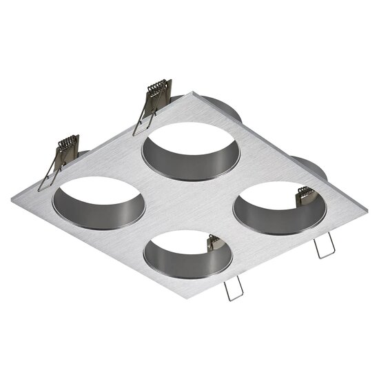 Fantasia ZOOM ceiling light with 4x GU10 fitting, aluminium finish, bulbs not included