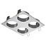 Fantasia ZOOM ceiling light with 4x GU10 fitting, aluminium finish, bulbs not included
