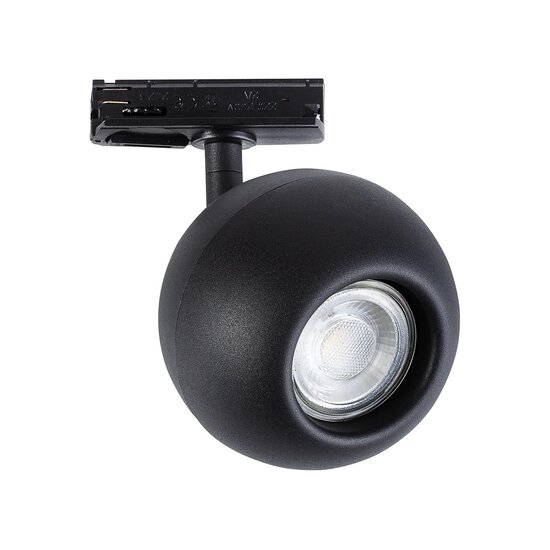 Fantasia Triton single-phase track spot in black, surface spotlight for track lighting rail