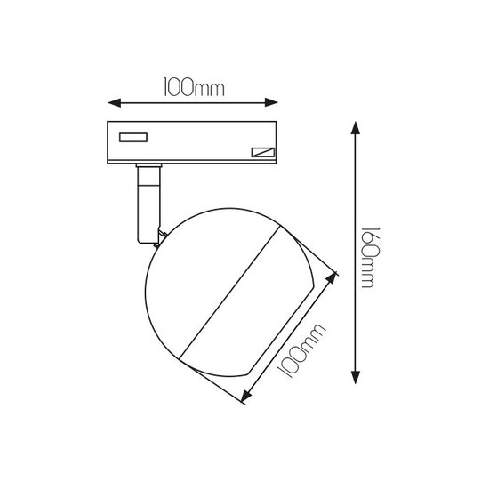 Fantasia Triton 1L single-phase track spot in white, surface spotlight for track lighting rail