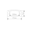 Fantasia XINIX recessed profile with cover for LED strip, 17x7x1000mm aluminium, black, for recessed mounting