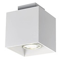 Fantasia Kubo ceiling light white, square aluminium, GU10 5W LED 400 lumens 2700K warm white, dimmable, 90x90x110mm