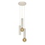 Fantasia Taboo Pendelleuchte aus der Deco-Kollektion, mit 3 Lichtpunkten und beiger Oberfläche. Leuchtmittel nicht enthalten.
