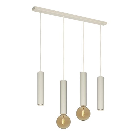 Fantasia Taboo pendant lamp with 4 light points in beige, part of the Deco collection - stylish hanging light