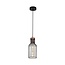 Fantasia Bizum pendant light with E27 socket (bulb not included), black and copper steel, length 1200mm, diameter 110mm, IP20