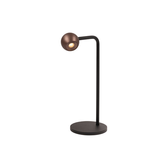 LUCIDE MONTANA - Table Lamp - LED Dimmable - 1x5W 2700K - Coffee - Premium - Create a warm atmosphere with this dimmable table lamp