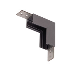 Premium LINIAL Surface Rail - Vertical Corner - 1 Phase Track System / Rail Lighting - Smart - 48V Track - Matte Black Chrome