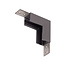 LUCIDE Premium LINIAL Surface Rail - Vertical Corner - 1 Phase Track System / Rail Lighting - Smart - 48V Track - Matte Black Chrome - Ideal for modern indoor lighting