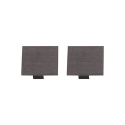 Premium LINIAL End Cap - 1-Phase Track System / Rail Lighting - Smart - 48V Track - Set of 2 - Matte Black Chrome