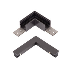 Premium LINIAL L-Connector - 1-Phase Track System / Rail Lighting - Smart - 48V Track - Matte Black Chrome