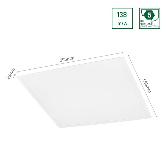 Spectrum LED ALGINE PANEL BACKLIGHT 40W WW 230V - Perfect lighting for any space