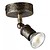 Plafonnier LED GU10 rouille sur tige avec spot dimmable 5W