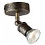 Lámpara de techo LED GU10 óxido sobre varilla con spot regulable 5W