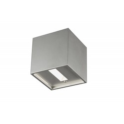 Applique LED blanc/aluminium/noir carré haut et bas 102mm 4W