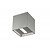 Wall lamp LED white/aluminium/black square up and down 102mm 4W