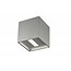 Wall lamp LED white/aluminium/black square up and down 102mm 4W