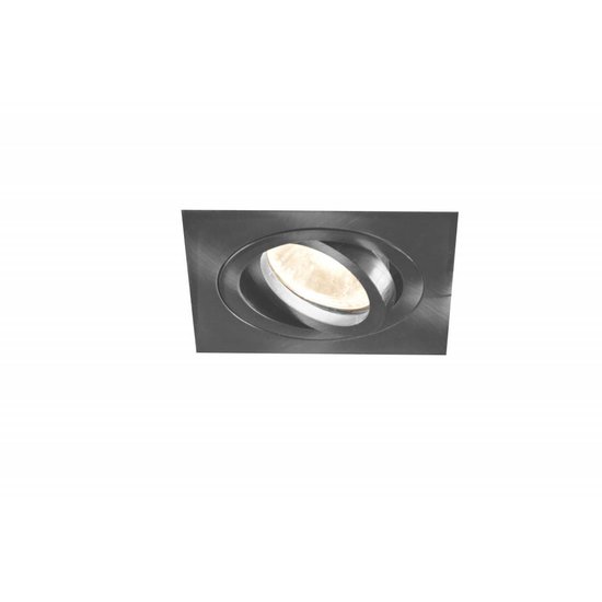Recessed spot square GU10 without lamp white or gray 92mm