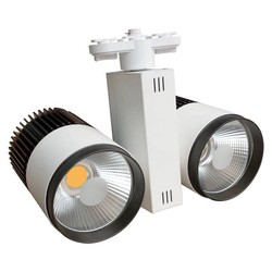 Spot sur rail LED 40W (2x20W) blanc moderne tri-phasé)